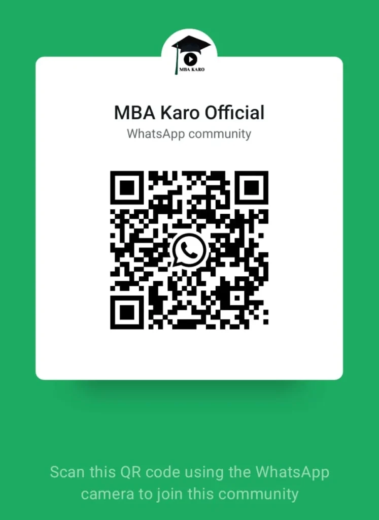 MBA KARO WhatsApp community