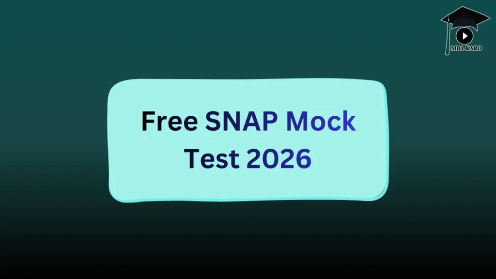 Free SNAP Mock Test 2026 MBA KARO