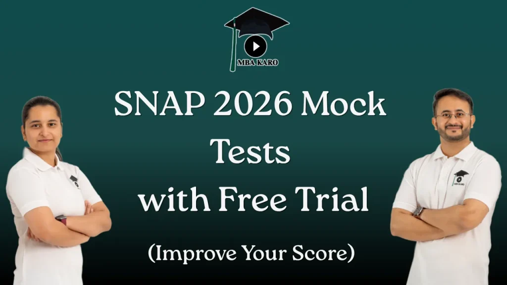 SNAP 2026 Mock Tests with Free Trial MBA KARO
