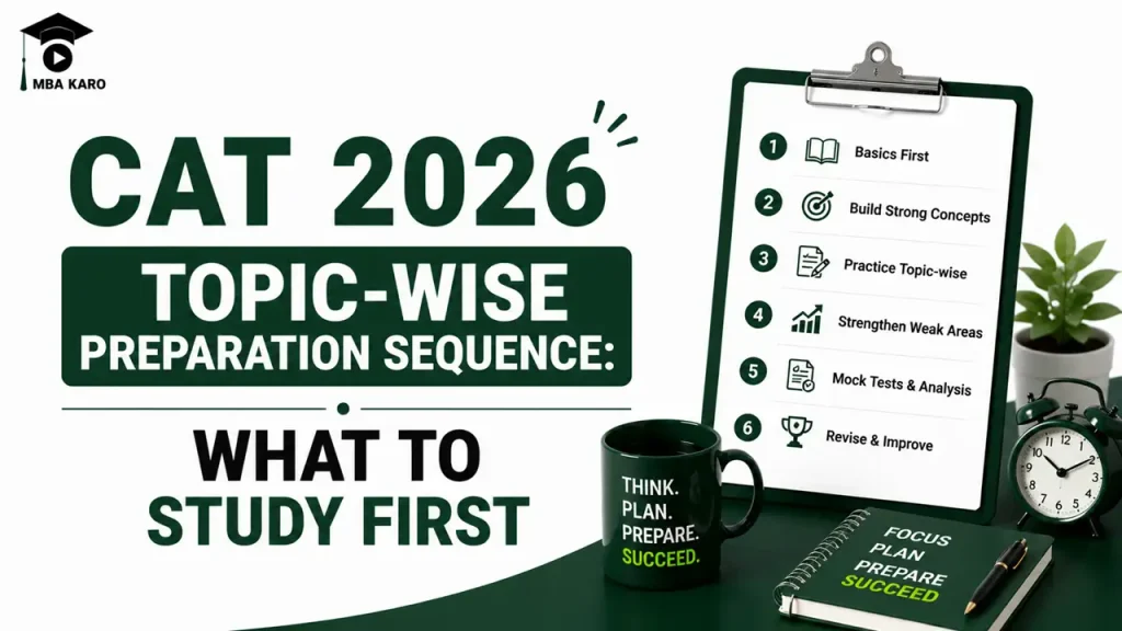 CAT 2026 Topic-Wise Preparation Sequence MBA KARO