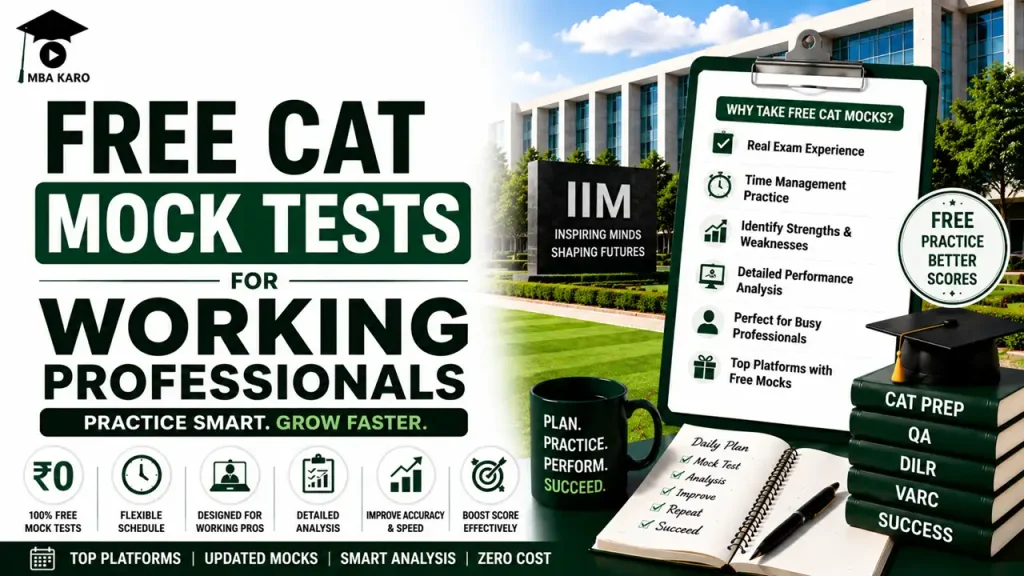 Free CAT Mock Tests for Working Professionals MBA KARO