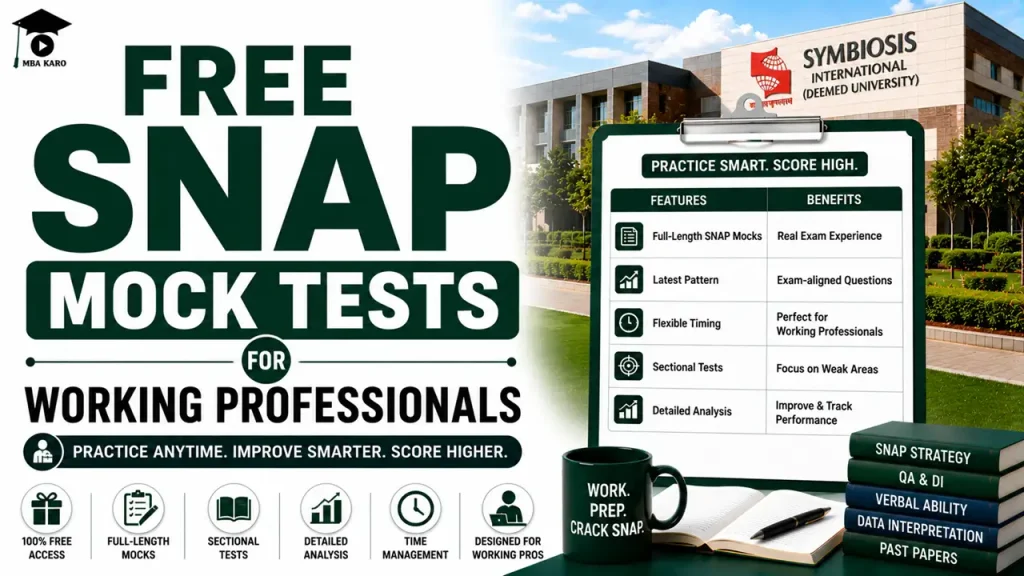 Free SNAP Mock Tests for Working Professionals MBA KARO