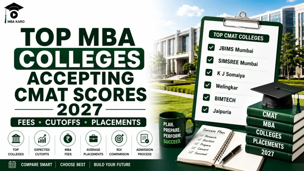 Top MBA Colleges Accepting CMAT Scores 2027 MBA KARO