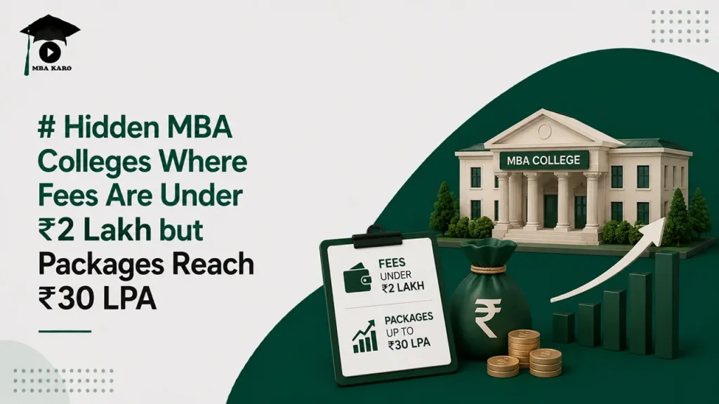 Hidden MBA Colleges with fees under ₹2 lakh MBA KARO