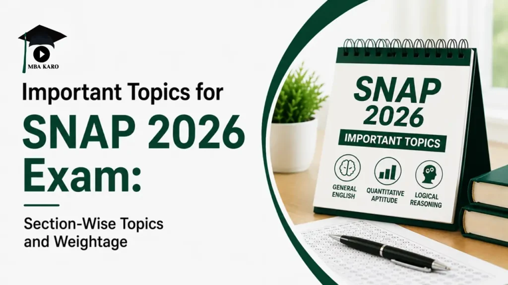 Important Topics for SNAP 2026 MBA KARO