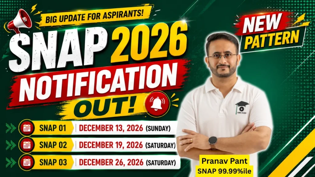 SNAP Notification 2026 Out MBA KARO