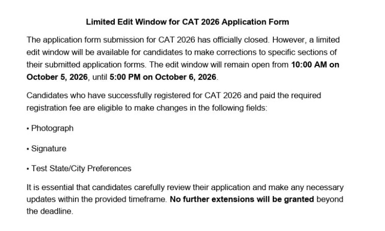 CAT Application Form 2026 MBA KARO