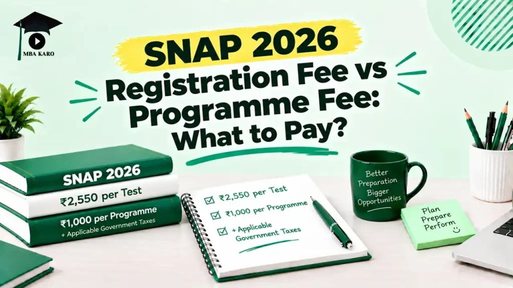 SNAP 2026 Registration Fee MBA KARO