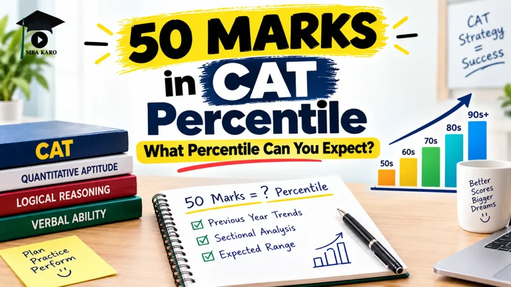 50 Marks in CAT Percentile MBA KARO