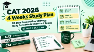 CAT 2026 4-Week Study Plan MBA KARO