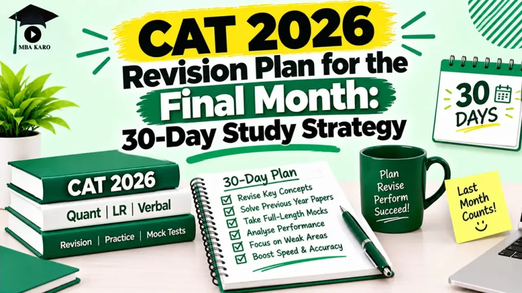 CAT 2026 Final Month Revision Plan MBA KARO