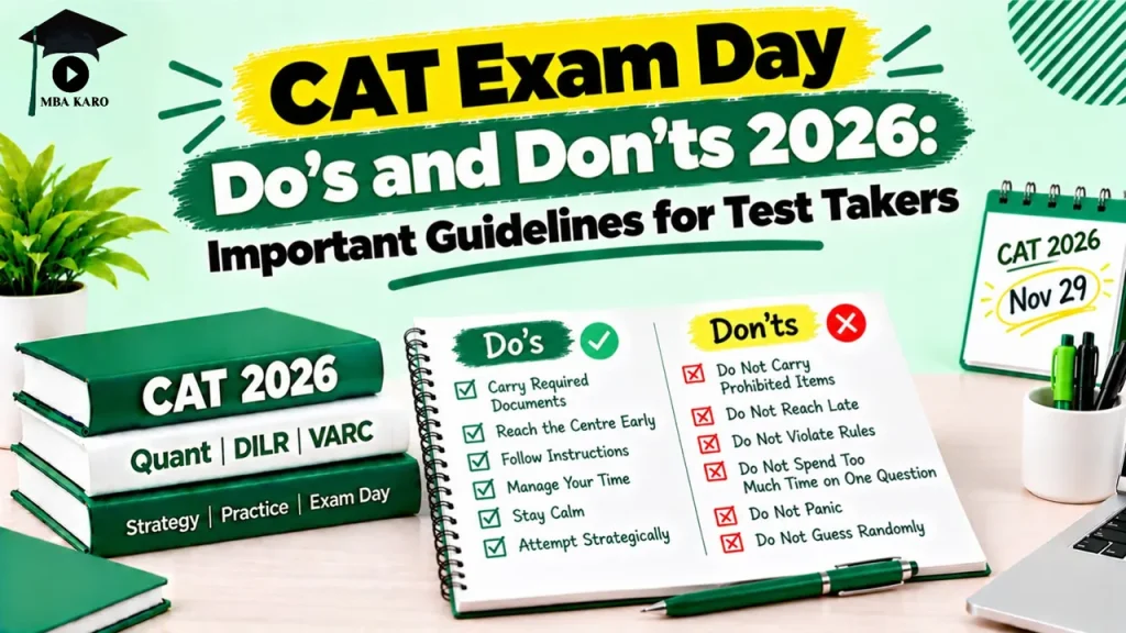 CAT Exam Day Do’s & Don’ts MBA KARO