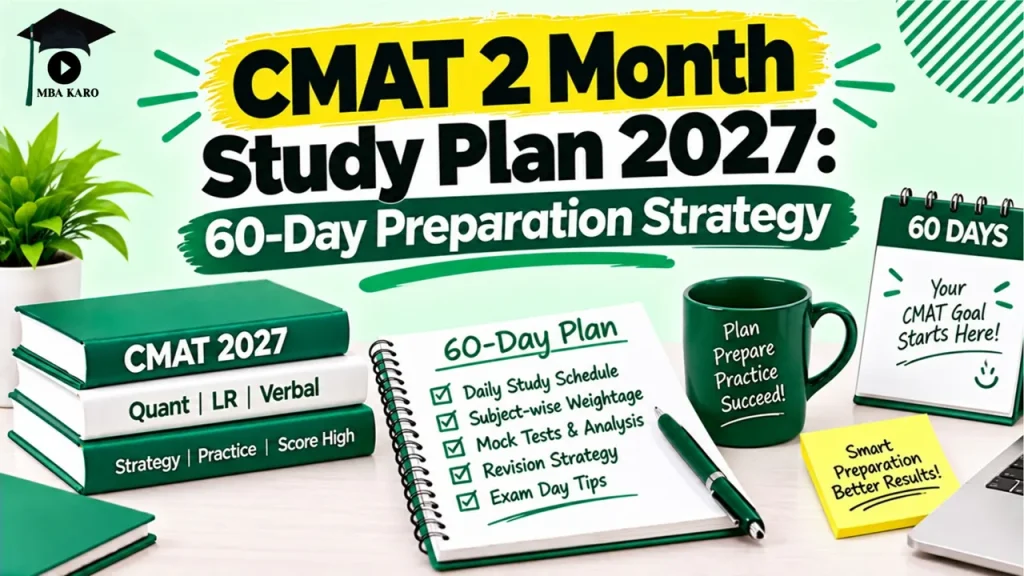 CMAT 2027 2-Month Study Plan MBA KARO