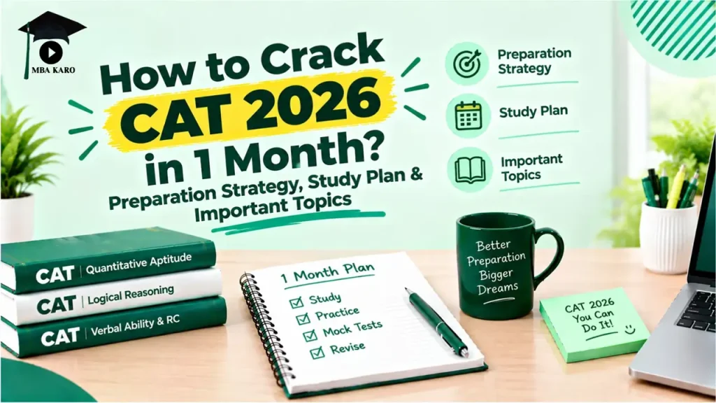 How to Crack CAT 2026 in 1 Month MBA KARO