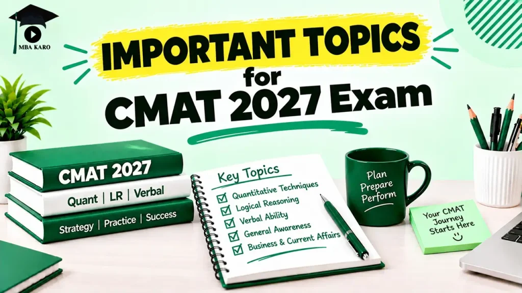 Important Topics for CMAT 2027 MBA KARO