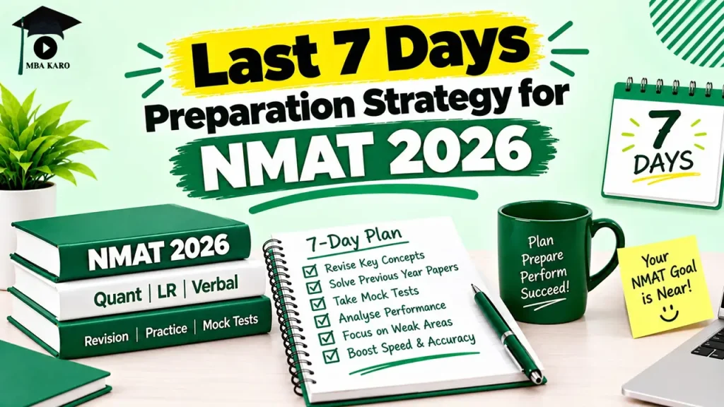 Last 7 days preparation strategy for NMAT 2026 MBA KARO