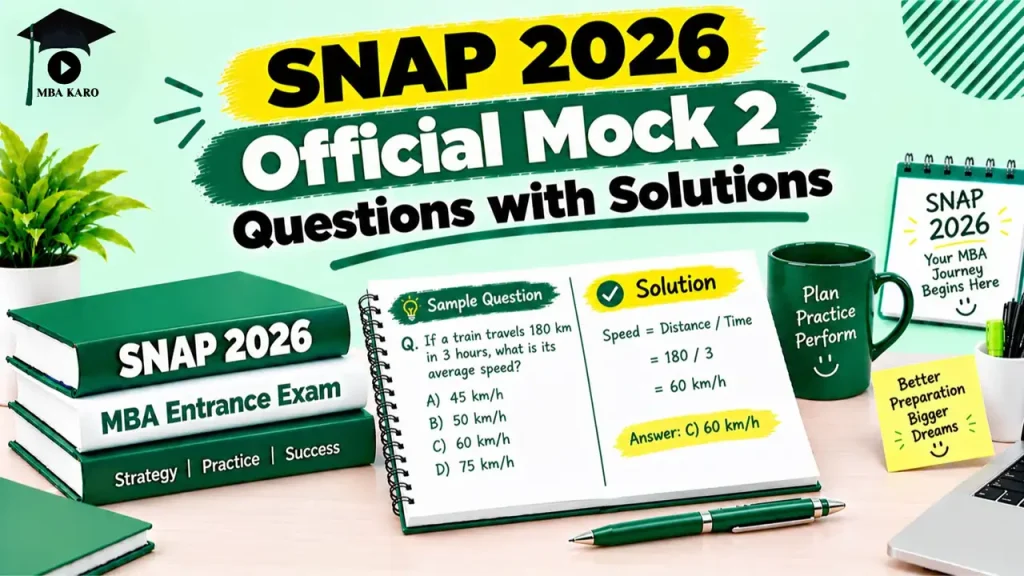 SNAP 2026 Official Mock 2 MBA KARO
