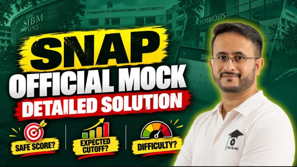 SNAP 2026 Official Mock Detailed Solution