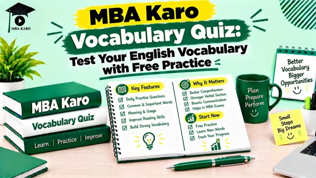Vocabulary Quiz MBA KARO